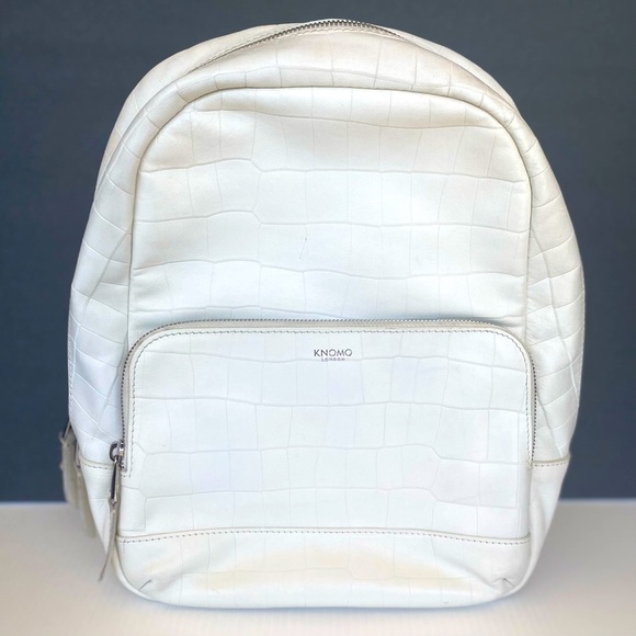 knomo london Handbags - Knomo London leather Mini Mount 10” backpack white/off white